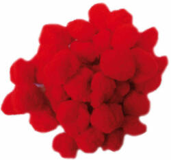 Cre Art pompon 30 mm, kb. 30 db/csomag, piros (KDKPP021)