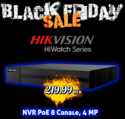Hikvision NVR HikVision HiWatch 8 canale 4MP HWN-2108MH-8P