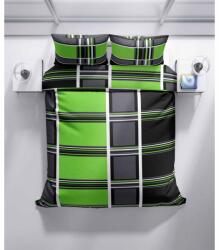 Lenjerie de pat creponata CUBE verde Dimensiune lenjerie de pat: 70 x 90 cm | 140 x 200 cm