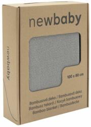 NEW BABY Bambusz kötött takaró New Baby 100x80 cm grey - babyboxstore