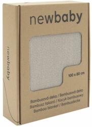 NEW BABY Bambusz kötött takaró New Baby 100x80 cm light grey - babyboxstore