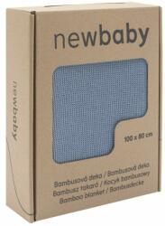 NEW BABY Bambusz kötött takaró New Baby 100x80 cm blue - babyboxstore