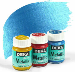Deka Color Metallic metál akrilfesték 25 ml - 46 azúrkék