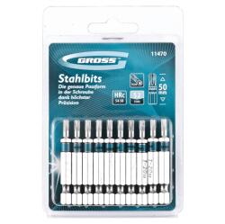 GROSS Torx 20 x 50mm Bitfej készlet mágneses 10db/csomag (11470)