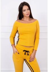 Mondo Italia Női szett MI8958 dupla csíkkal sötét okker