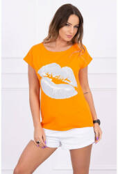Mondo Italia, s. r. o Női póló MI8985 narancssárga nyomtatással (MI8985)