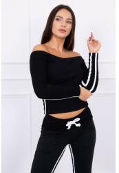 Mondo Italia Női szett MI8958 dupla csíkkal fekete