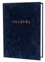  Oklevéltartó, A4, exkluzív, aranyozva, kék (ISKE176) - officesprint