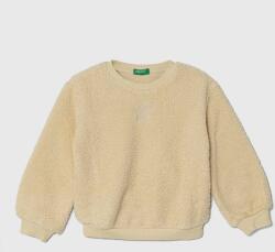 Benetton gyerek gyapjú pulóver bézs, nyomott mintás - bézs 104