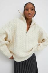 ANSWEAR pulóver női, bézs, félgarbó nyakú - bézs S/M - answear - 14 990 Ft