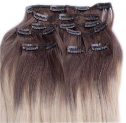HairExtensionShop Csatos Emberi Póthaj Standard Ombre Színben 60cm (Szín #OMBRE) (RC60OM)