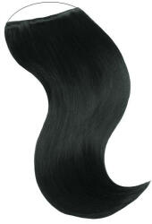 HairExtensionShop Damilos Flip-In Emberi Póthaj Standard Koromfekete Színben 50cm (Szín #1) (RFL501)