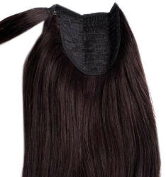 HairExtensionShop Lófarok Copf Emberi Póthaj Standard Natúr Barna Színben 60cm (Szín#2) (RP602)