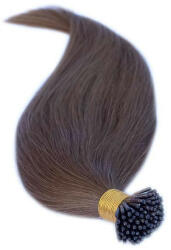 HairExtensionShop Keratinos I-TIP Emberi Póthaj Standard Mikró Gyűrűzéshez Aranybarna 50cm (Szín #10) (RIT5010)