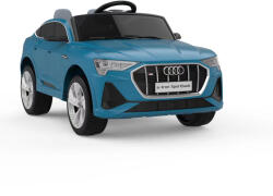 Hollicy Masinuta electrica Audi E-tron Sportback 4x4 140W, cu scaun tapitat, culoare albastru