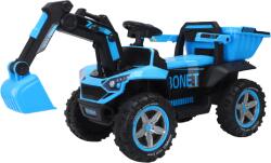 Hollicy Excavator + bascula electrica Kinderauto Bonet 60W 12V, Telecomanda, culoare Albastra