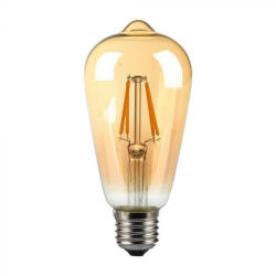 V-TAC Borostyán LED izzó filament COG E27 ST64 8W 2200K - 214421 (214421)