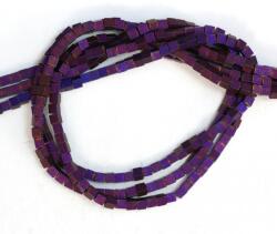 Hematit Mat Colorat Violet Cub 3x3 mm - Margele Pietre Semipretioase pentru Bijuterii