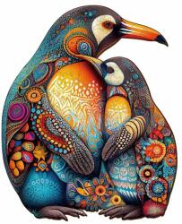 Woodbest Pingvin család - különleges fa kirakó 190db /30cm x 25cm/