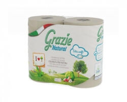 Lucart GRAZIE NATURAL háztartási toalettpapír, 3 rétegű, 4 tekercses (AD811855S)