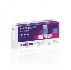 WEPA Satino Wepa Prestige toalettpapír 3 rétegű, fehér, 250 lap, 8 tek/csg 8 csomag/zsák (ADW071340)