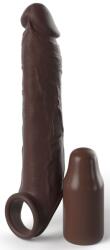 Pipedream Prelungitor Penis cu Inel Testicule Fantasy X-Tensions Elite, Silicon, Maro, 24.1 cm