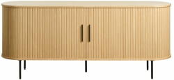 Unique Furniture Нисък скрин с дъбов декор и плъзгащи се врати в естествен цвят 76x180 cm Nola - Unique Furniture (48282782)