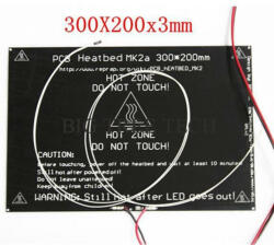 Caxtool MK2A 300*200*3.0mm alumínium fűtött asztal + LED ellenállás + 60cm vezeték + ter (CHGS00079)