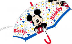 Disney Mickey gyerek félautomata átlátszó esernyő Ø74 cm - miniorszag - 2 780 Ft