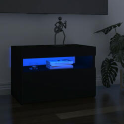vidaXL 2 db fekete TV-szekrény LED-lámpákkal 60 x 35 x 40 cm (804412) - balena