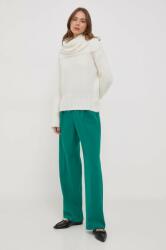 Sisley gyapjúkeverék pulóver női, bézs, garbónyakú - bézs S - answear - 16 990 Ft