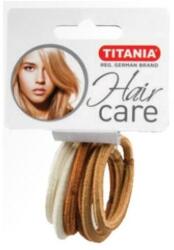 Titania Elastice pentru păr, 6 mm, 6 buc, maro deschis - Titania 6 buc