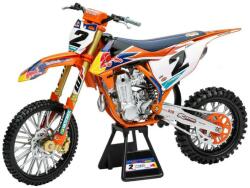  Machetă moto NEW RAY [1: 6] - KTM 450 SX-F N. 2 RED BULL FACTORY RACING TEAM COOPER WEBB 2019 (BLC-NY49683)
