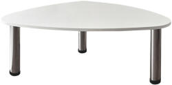 International Service Masuta Allba, de colt, pal alb cu picioare crom, 980 x 610 x 370 mm Masa de cafea