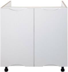 International Service Masca de chiuveta Roma, pal alb / MDF gri deschis , 80 x 52 x 82 cm