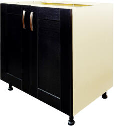 International Service Ancona new, Corp inferior 80 cm , pal Galben/ usi lemn Wenge, 80 x 53 x 72 cm