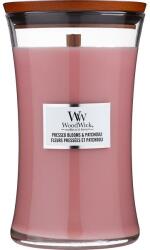 WoodWick Lumânare parfumată în pahar - Woodwick Hourglass Candle Pressed Blooms & Patchouli 85 g