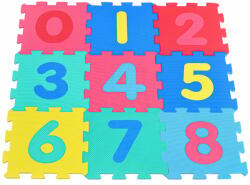 MIKRO Covoraș puzzle din spumă cu numere (MI35060)