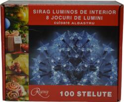 Regency Instalatie de Craciun, sirag luminos cu 8 jocuri de lumini, 100 de beculete stelute albastre, 5 m