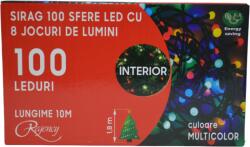 Regency Instalatie de Craciun, sirag luminos, cu 8 jocuri de lumini, 100 sfere LED, multicolore, 10 m