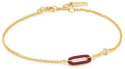 Ania Haie arany karkötő bordó láncszemmel - B031-02G-R