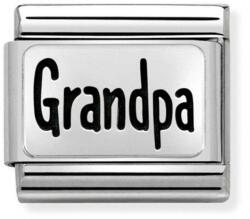 Nomination ezüst 'Grandpa' charm - 330102/45