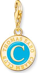 Thomas Sabo kék Charmista Coin aranyozott charm - 2099-427-17