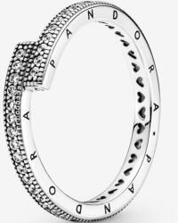Pandora ezüst szikrázó átlapolt gyűrű - 199491C01-52