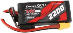 Gens Ace Батерия GensAce G-Tech LiPo, 2200mAh, 7.4V, 60C, 2S1P, XT60 (GEA222S60X6GT)