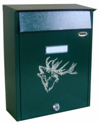 GST Tresor Postaláda Posta II. vadász motívummal zöld szarvas