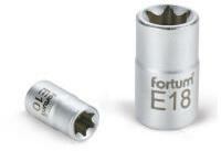 Fortum dugófej, torx, 1/2", 61CrV5 mattkróm, 38mm hosszú; E14 (4700702) - primanet