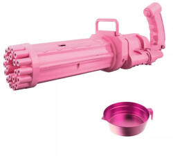 toy - Jucarie Pistol de facut baloane de sapun - Gatling Bubble 21 Holes roz (J97261)