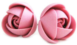 Troli Cercei mici, model floare culoare roz-antic