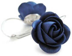 Troli Csillogó kék függő virág fülbevaló - vivantis